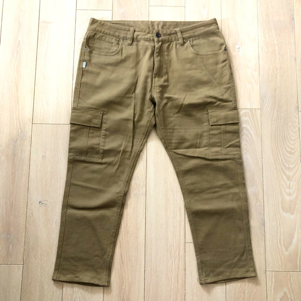 FairPlay Los Angeles Cropped Cargo Pants in Tan Size 34
